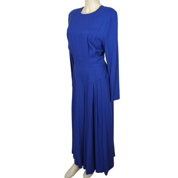 BARBOGLIO cristina jan Size 12 Vintage Long Sleeve Palazzo Pants Blue Jumpsuit‎ - Picture 5 of 16